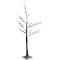 4ft. Pre-Lit Brown Frosted Christmas Twig Tree, Multicolor LED Lights